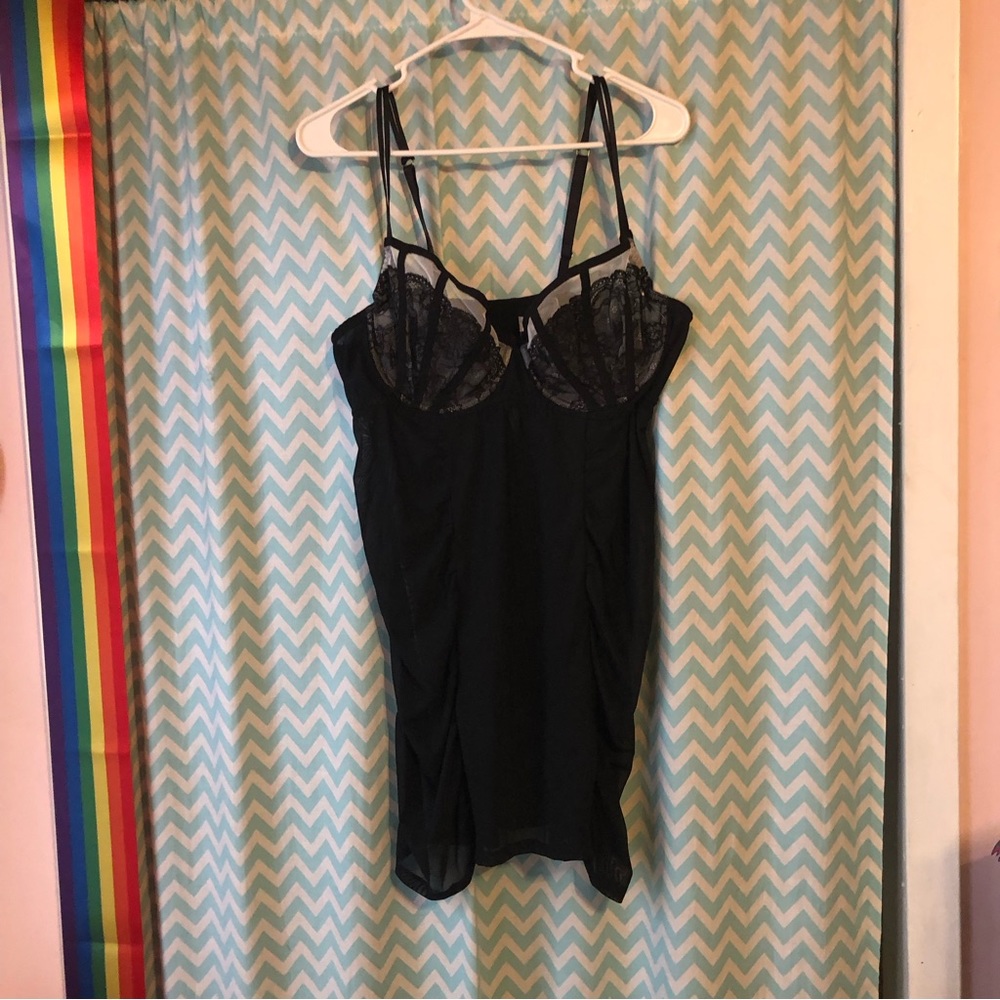 Lane Bryant Seriously Sexy black edgy underwire chemise size 18/20 NWT